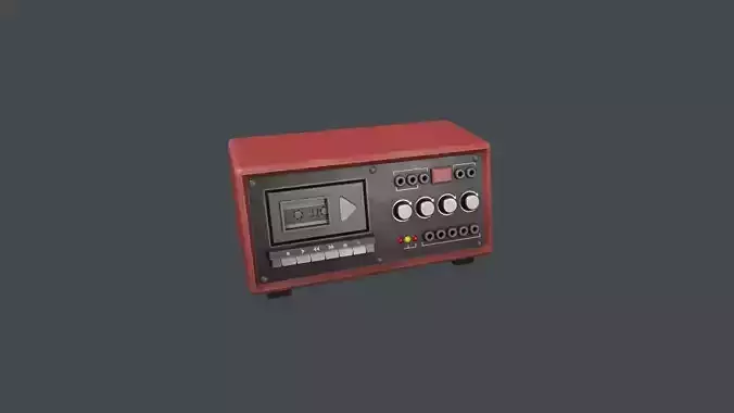 Red Police Tape Recorder