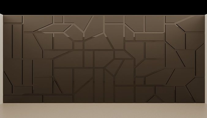 Mosaic glass wall 3D model
