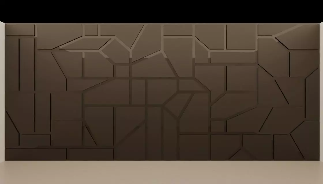 Mosaic glass wall 3D model