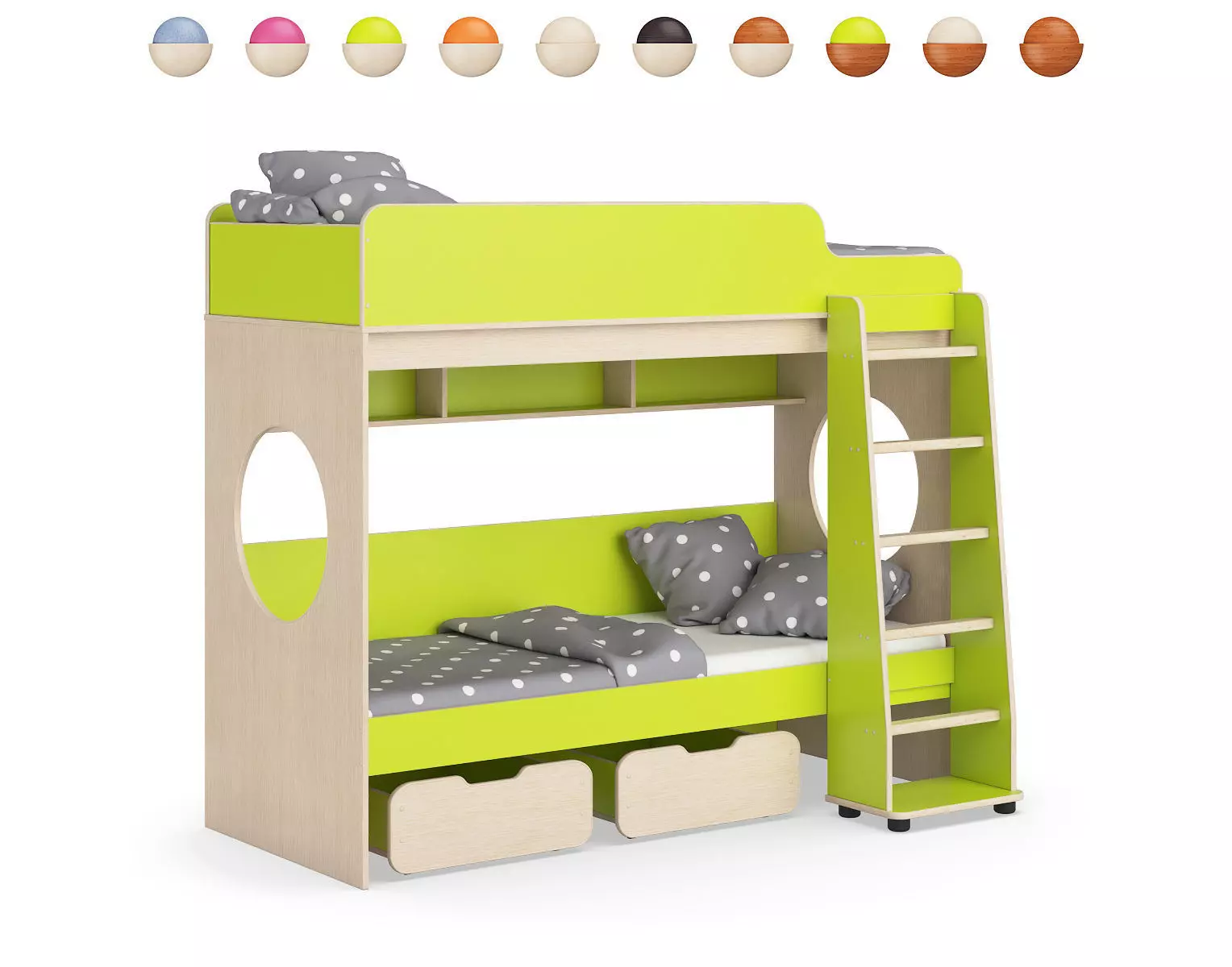 Legenda K07 with LP04 childrens modular bed 3D model_0