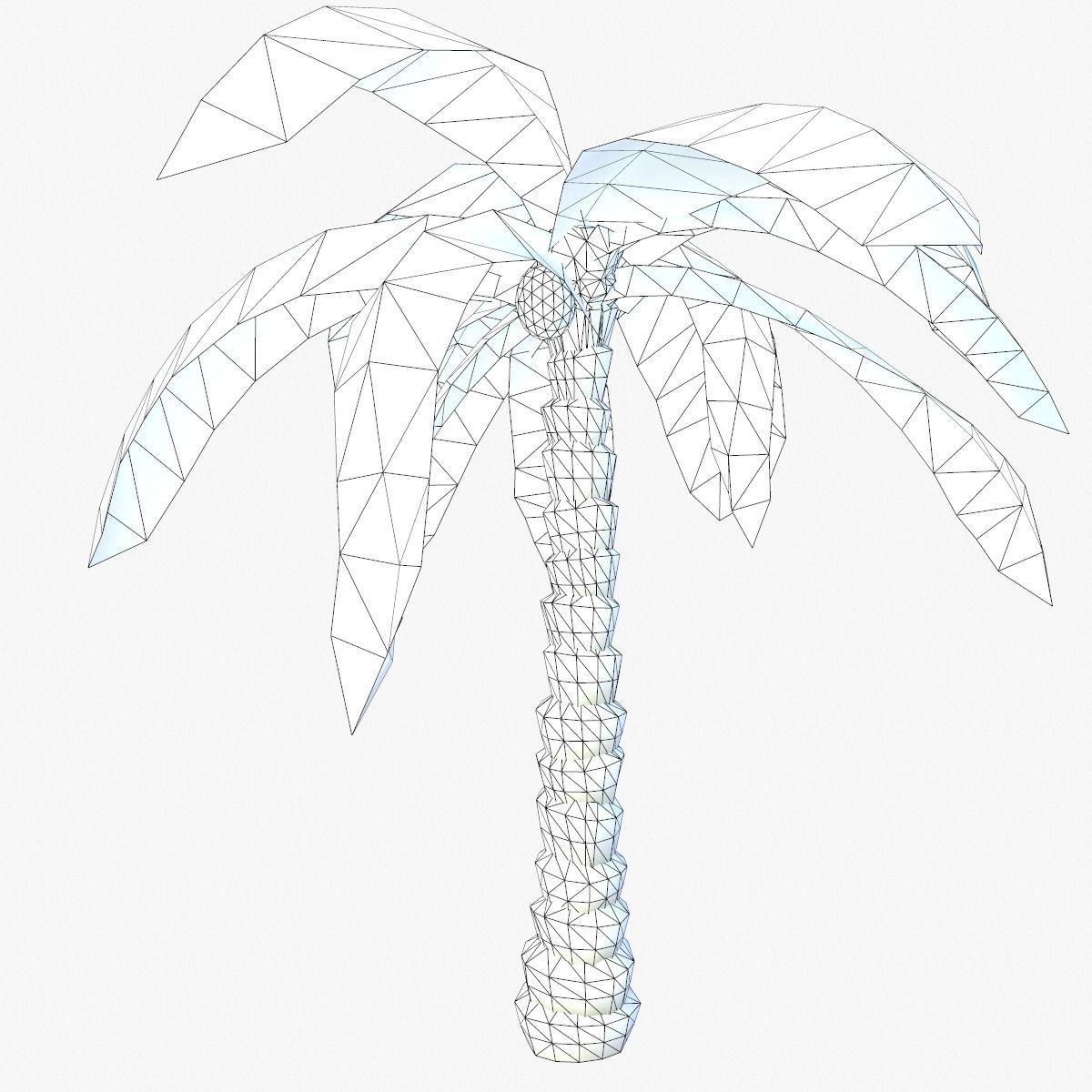 Cartoon Palm Tree Low-poly 3D model_6