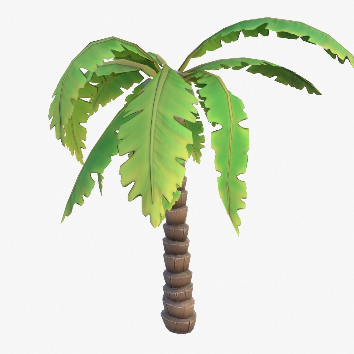 Cartoon Palm Tree Low-poly 3D model_5