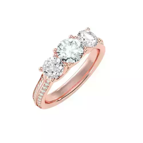 solitaire wedding engagement women ring 3dm render detail