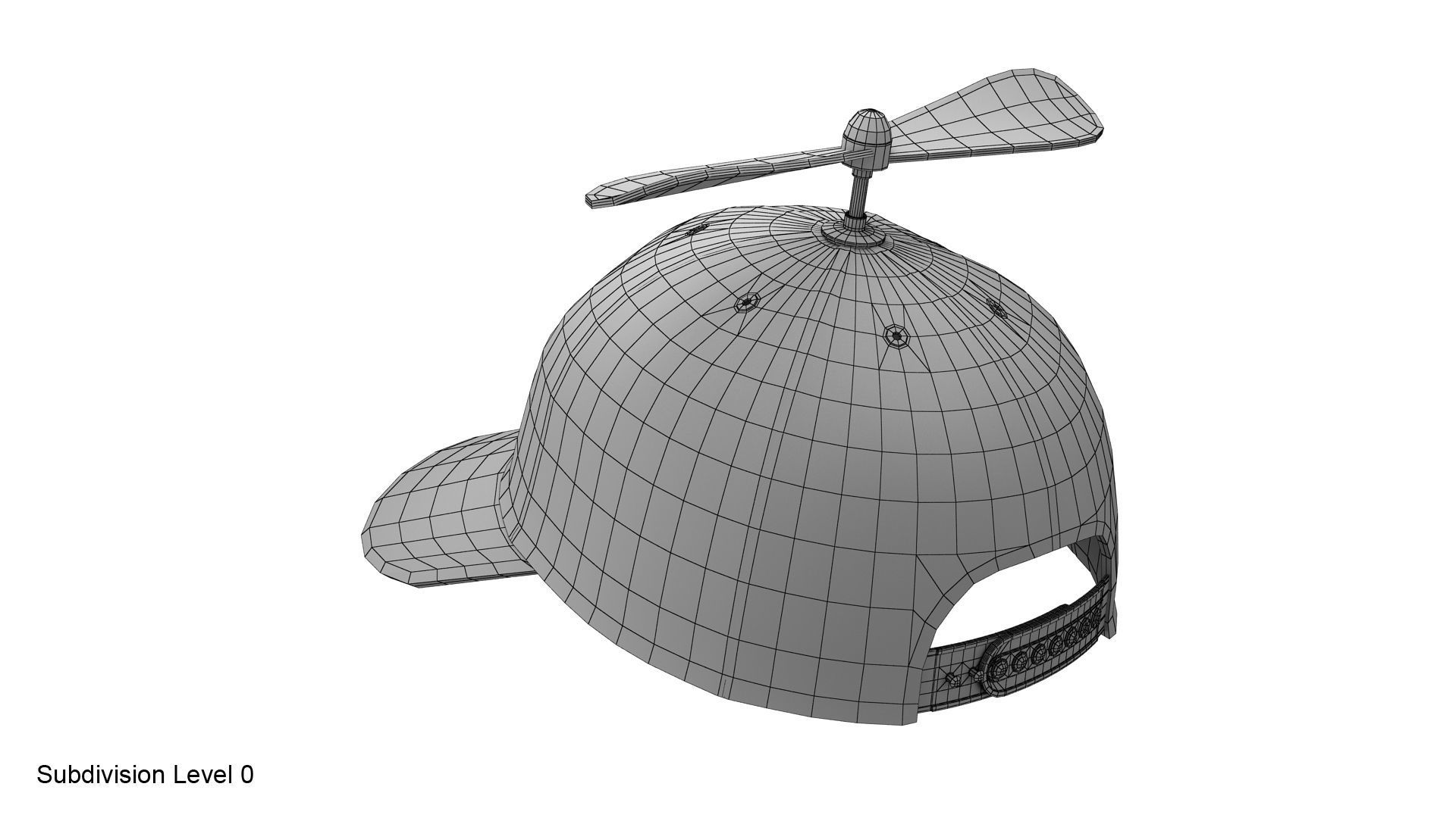 Propeller hat 3D model_16