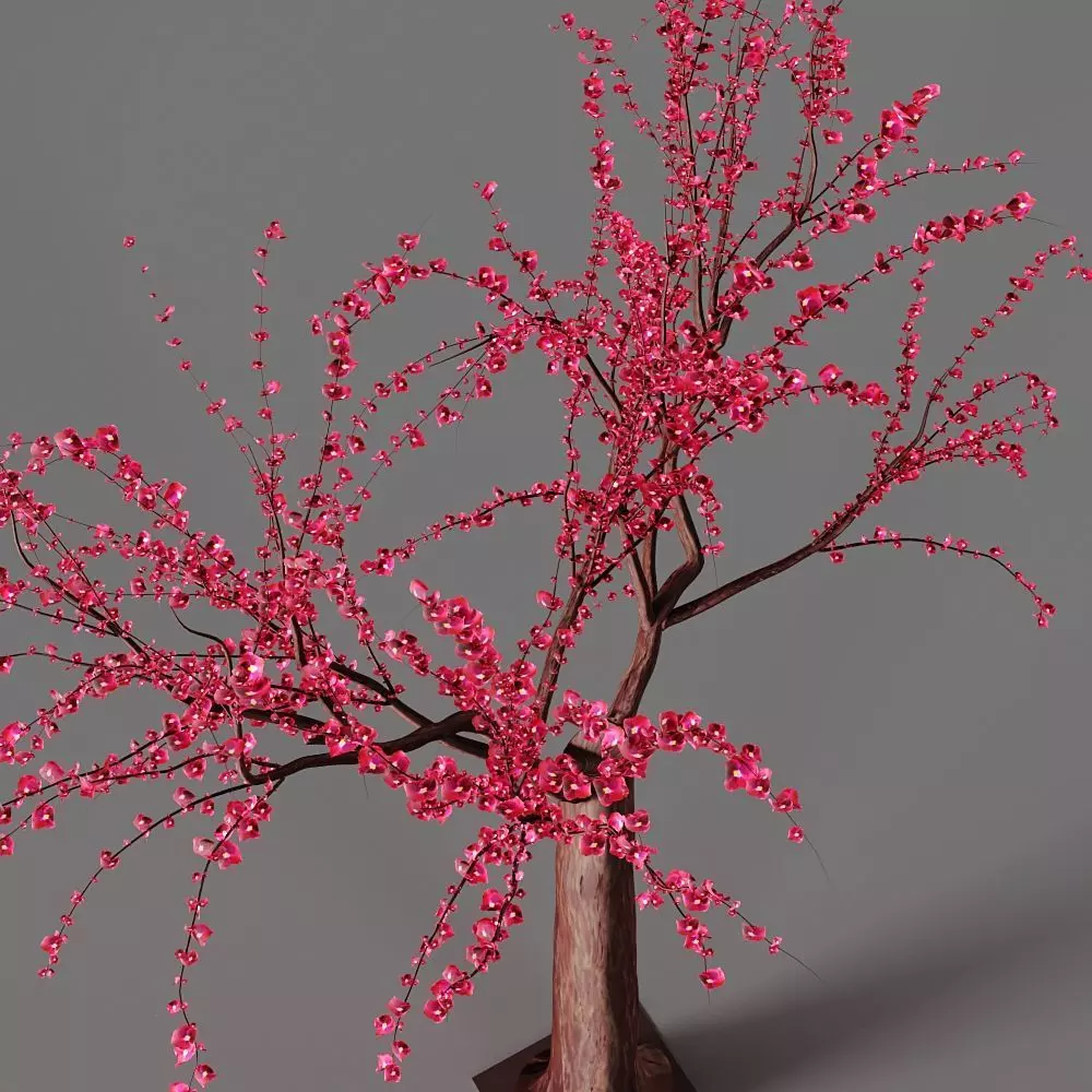 OSAKA red artificial cherry tree 3D model