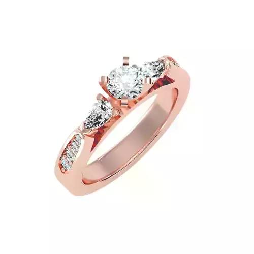 solitaire wedding engagement women ring 3dm render detail
