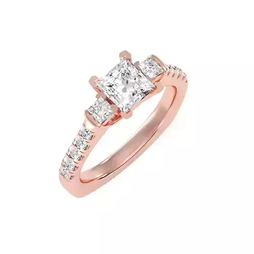 solitaire wedding engagement women ring 3dm render detail