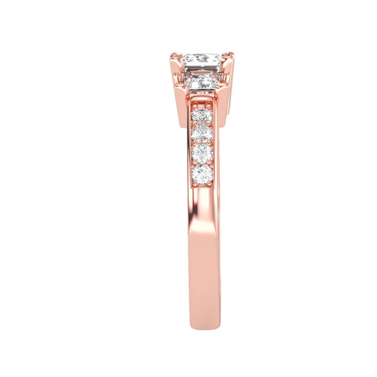 solitaire wedding engagement women ring 3dm render detail 3D print model_2
