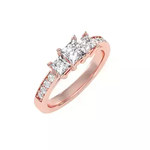 solitaire wedding engagement women ring 3dm render detail 3D print model