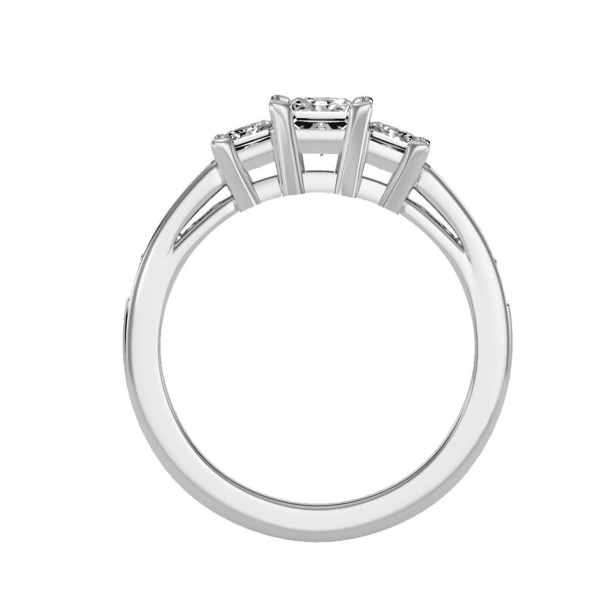 solitaire wedding engagement women ring 3dm render detail 3D print model_4
