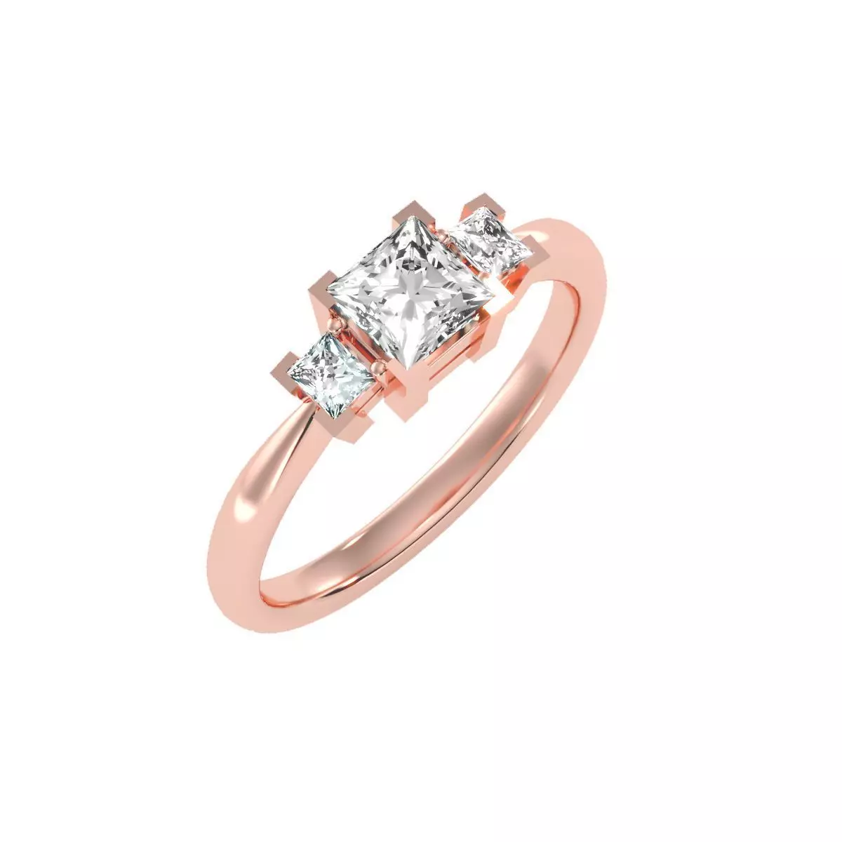 solitaire wedding engagement women ring 3dm render detail 3D print model_0