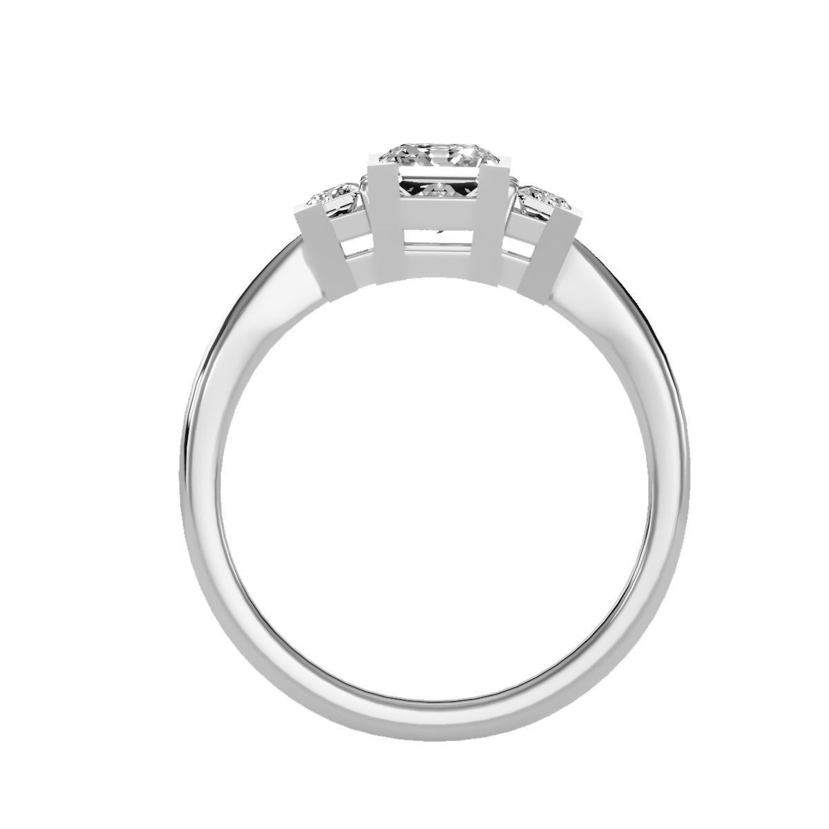 solitaire wedding engagement women ring 3dm render detail 3D print model_4