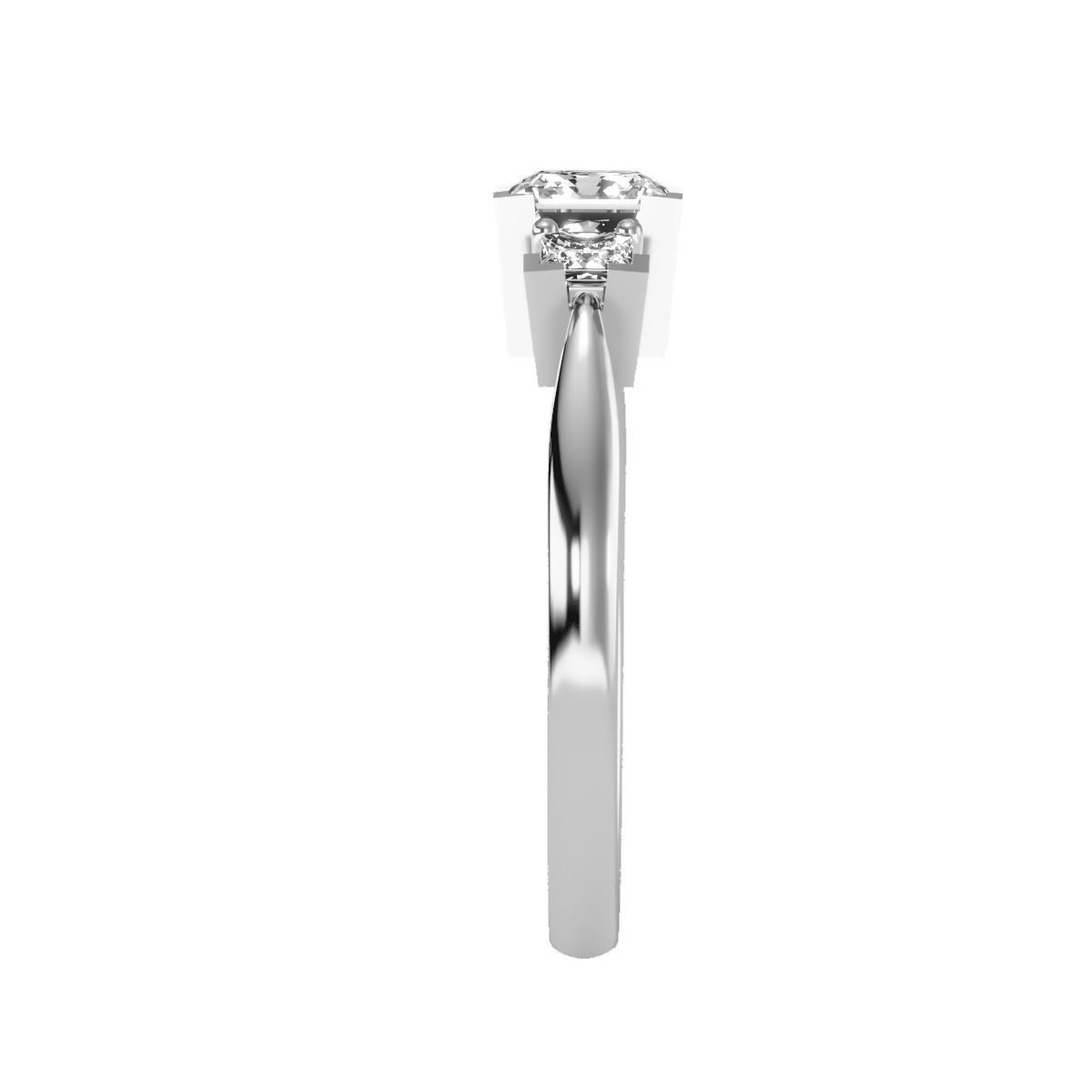solitaire wedding engagement women ring 3dm render detail 3D print model_6
