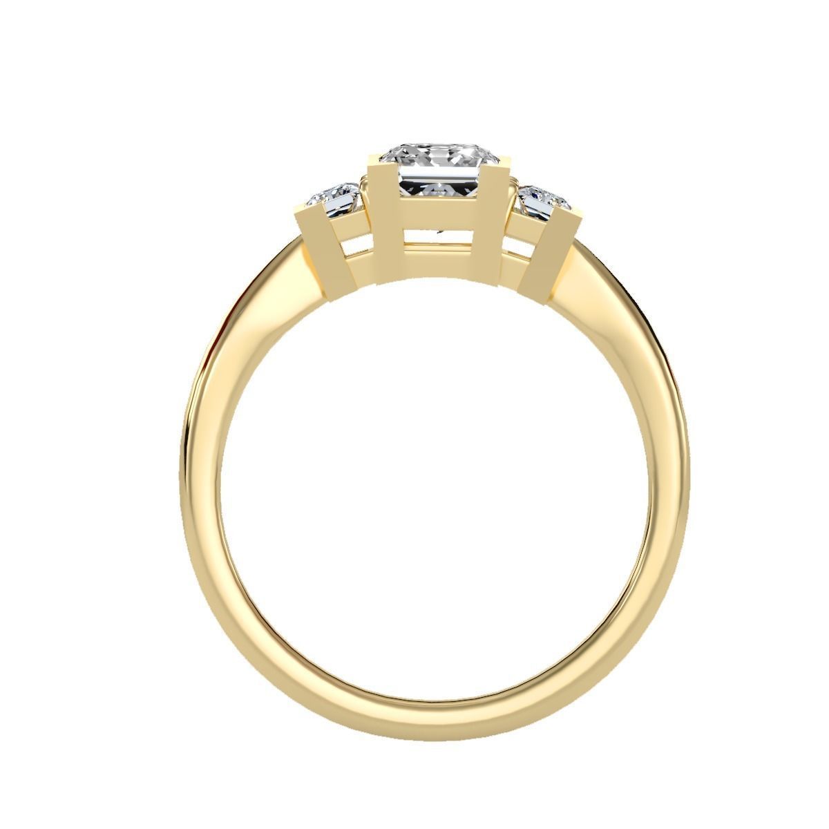 solitaire wedding engagement women ring 3dm render detail 3D print model_8