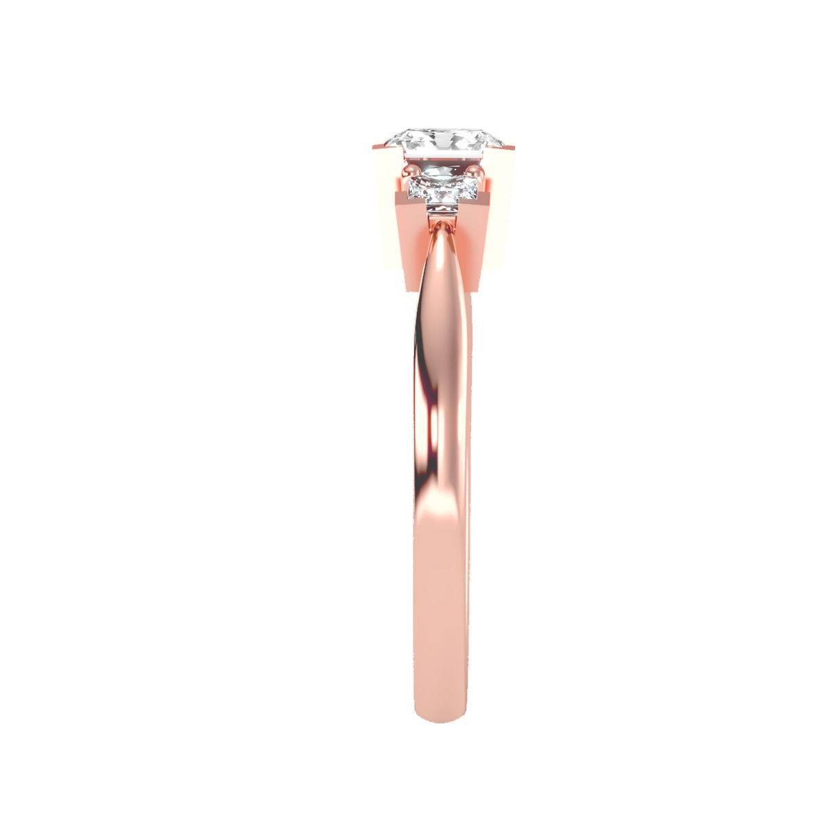 solitaire wedding engagement women ring 3dm render detail 3D print model_2