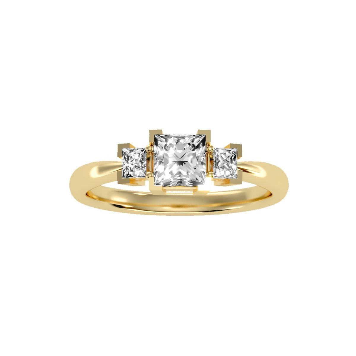 solitaire wedding engagement women ring 3dm render detail 3D print model_11