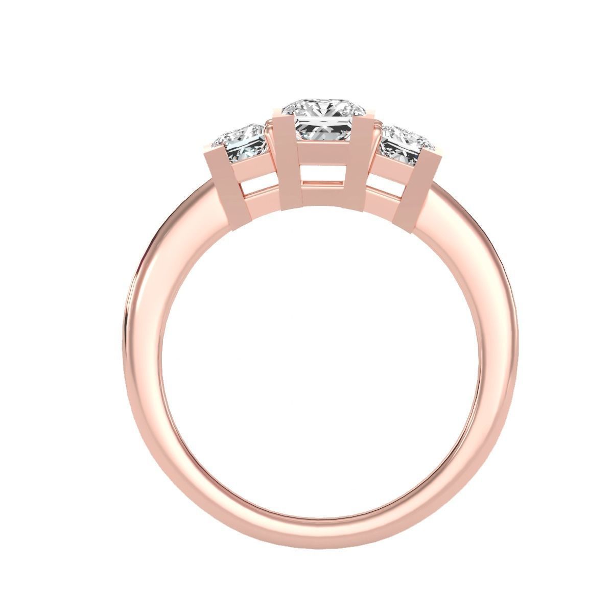 solitaire wedding engagement women ring 3dm render detail 3D print model_1