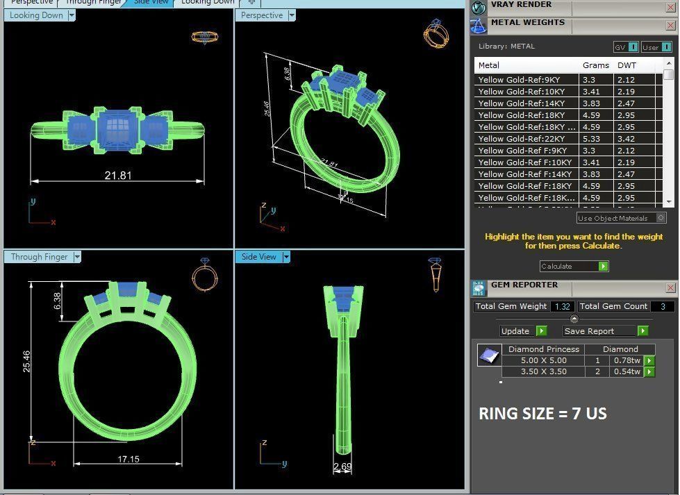 solitaire wedding engagement women ring 3dm render detail 3D print model_12