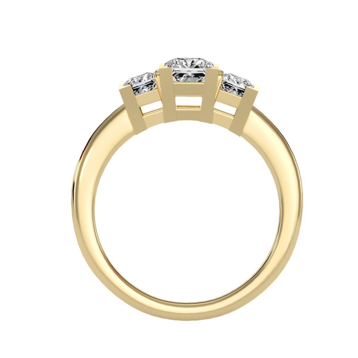 solitaire wedding engagement women ring 3dm render detail 3D print model_8