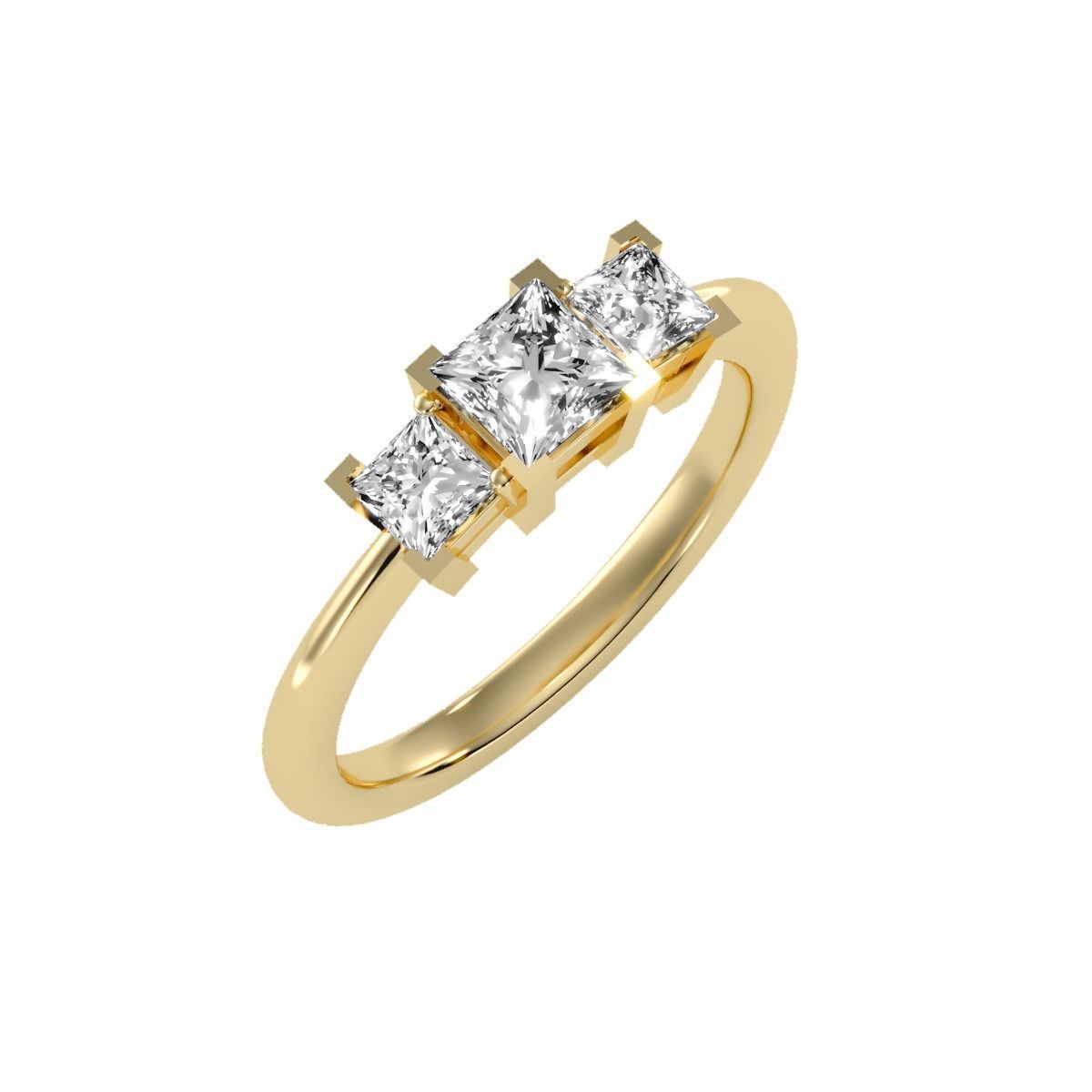 solitaire wedding engagement women ring 3dm render detail 3D print model_9