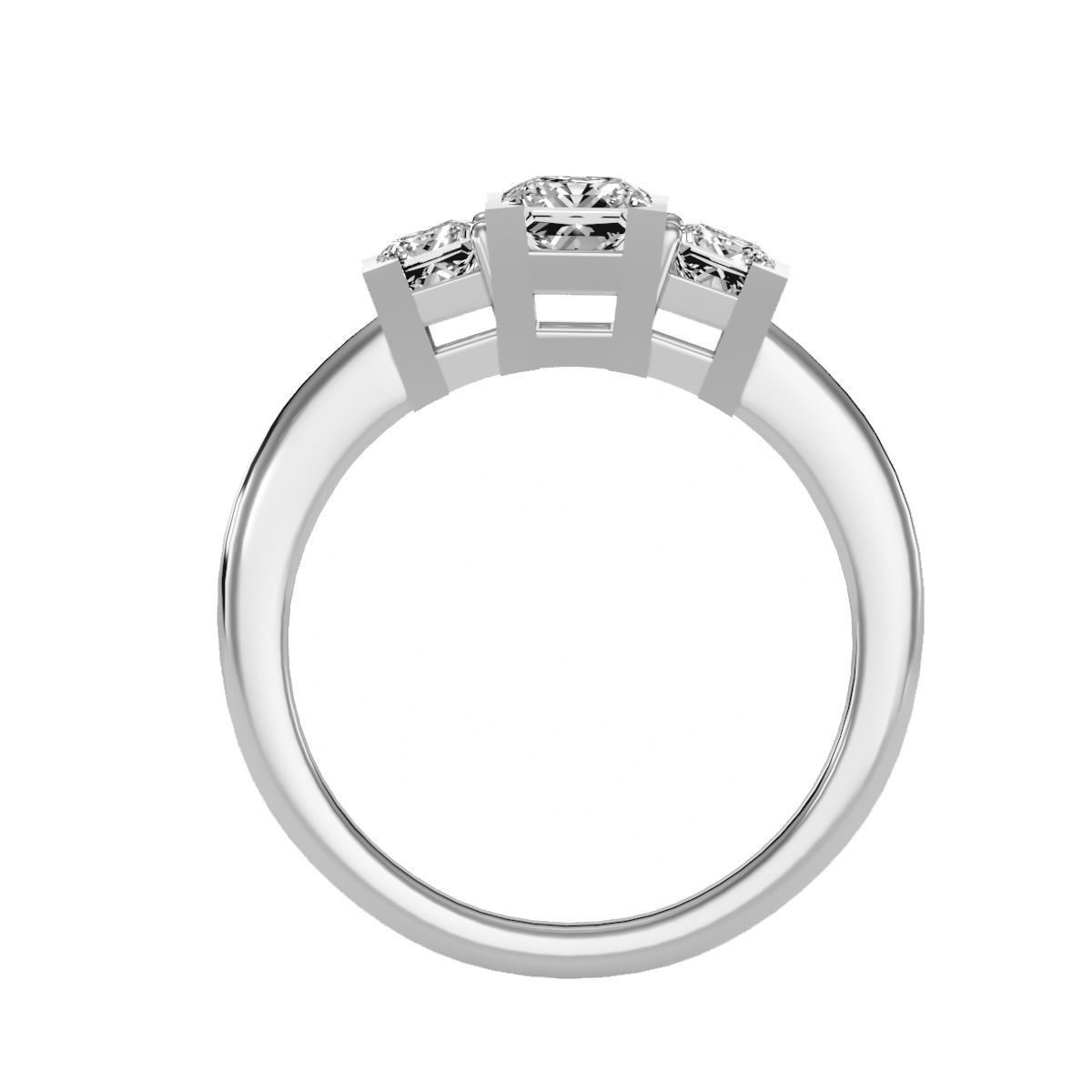 solitaire wedding engagement women ring 3dm render detail 3D print model_4