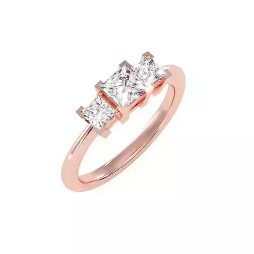 solitaire wedding engagement women ring 3dm render detail 3D print model