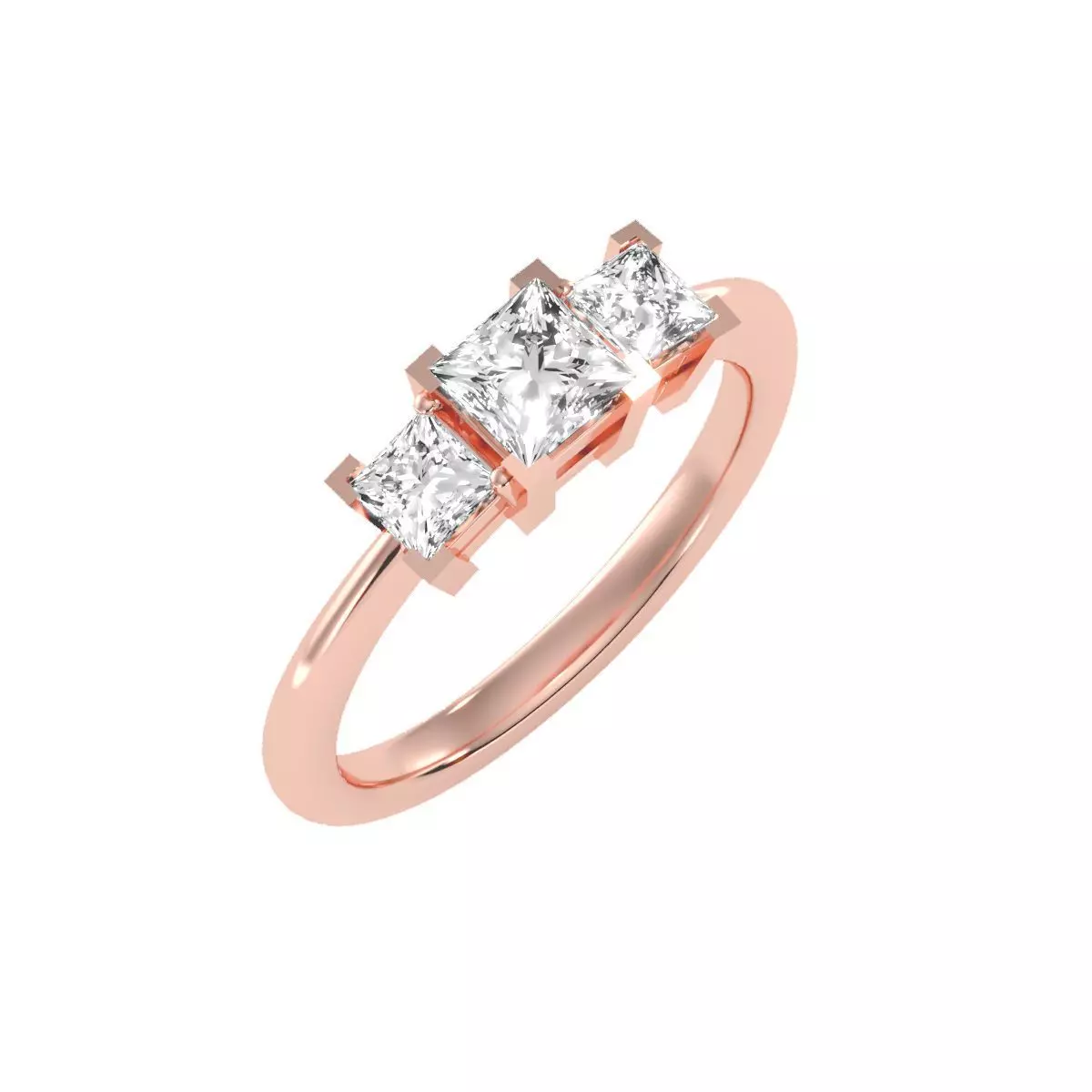 solitaire wedding engagement women ring 3dm render detail 3D print model_0