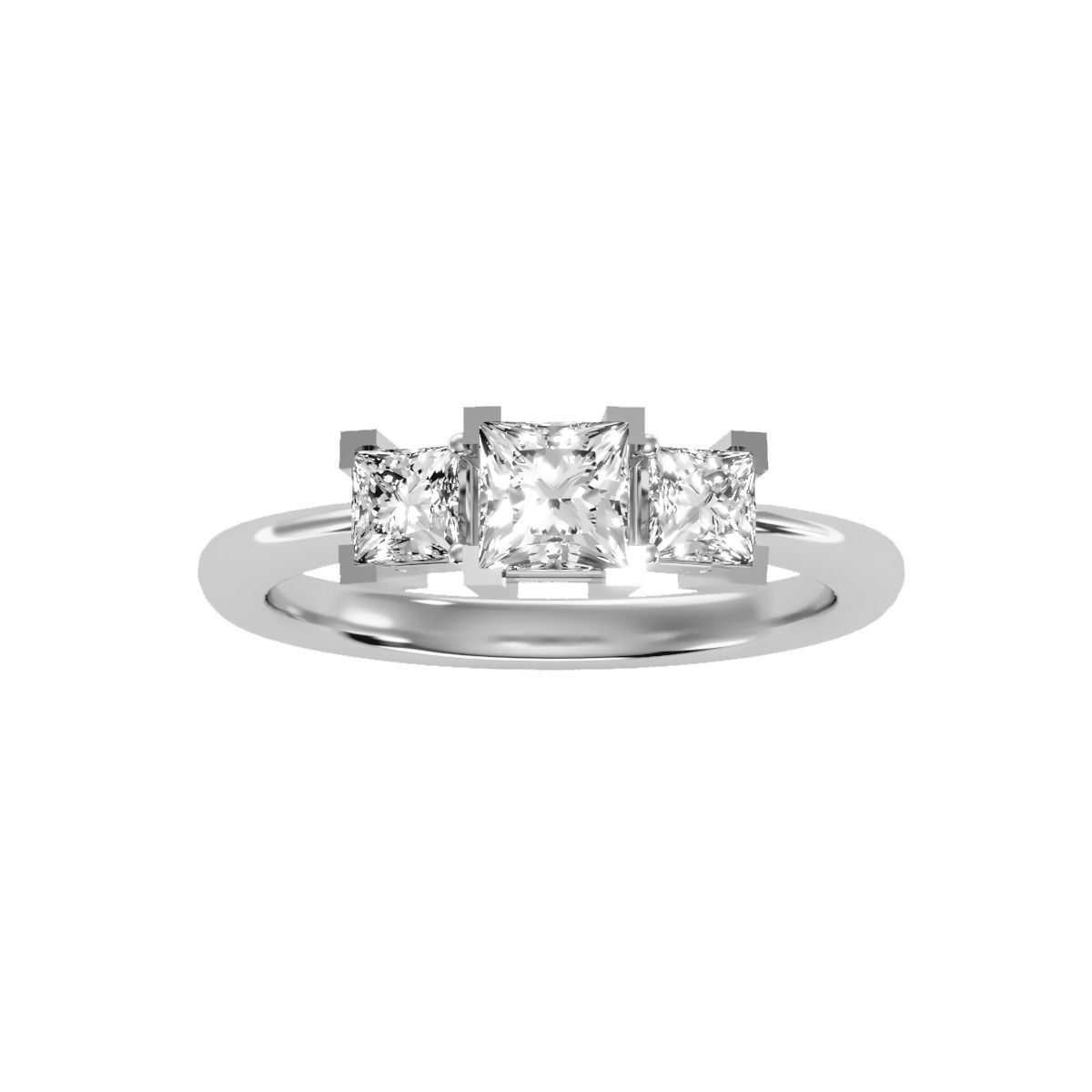 solitaire wedding engagement women ring 3dm render detail 3D print model_7