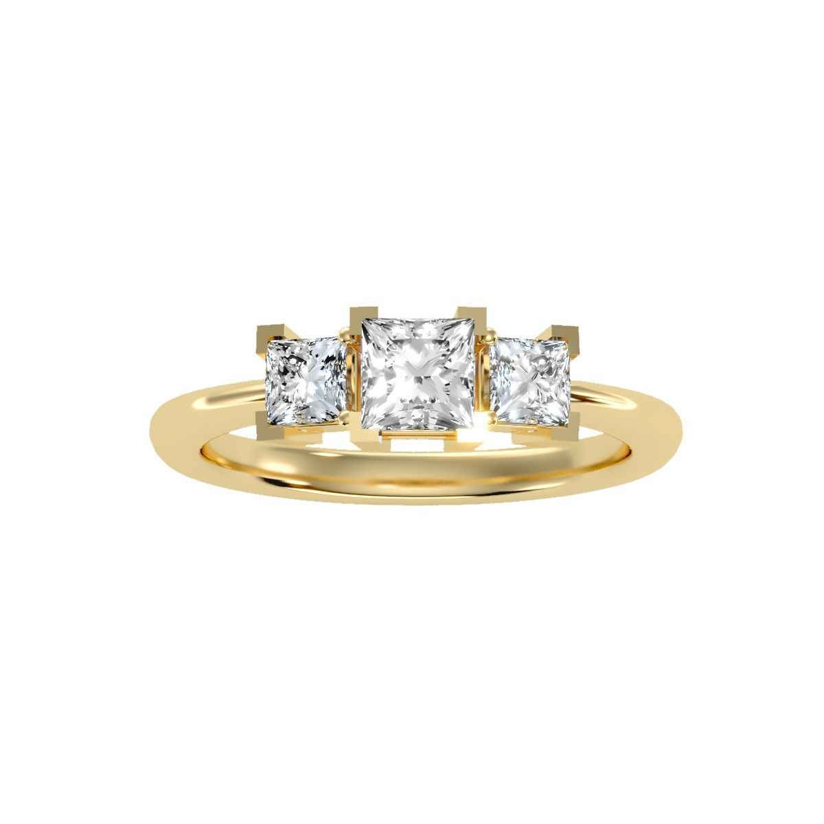 solitaire wedding engagement women ring 3dm render detail 3D print model_11