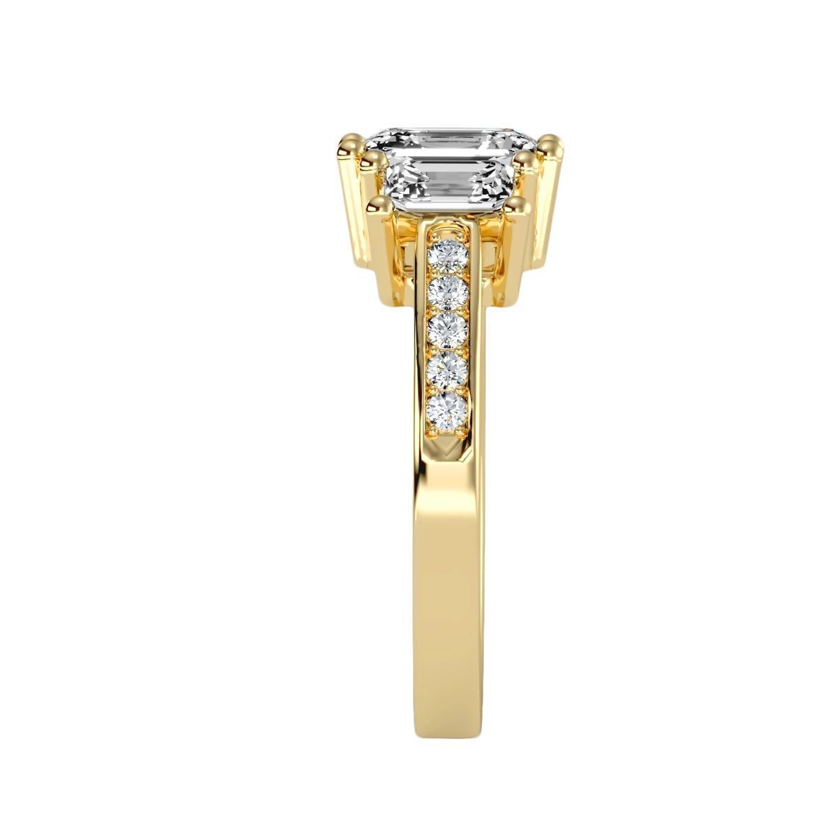 solitaire wedding engagement women ring 3dm render detail 3D print model_11