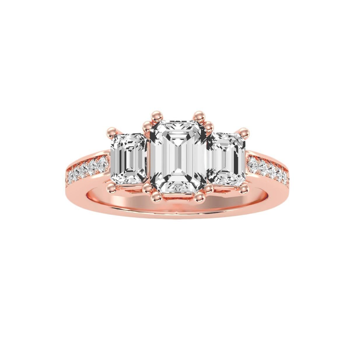 solitaire wedding engagement women ring 3dm render detail 3D print model_3