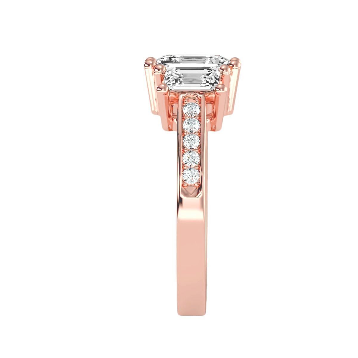 solitaire wedding engagement women ring 3dm render detail 3D print model_2