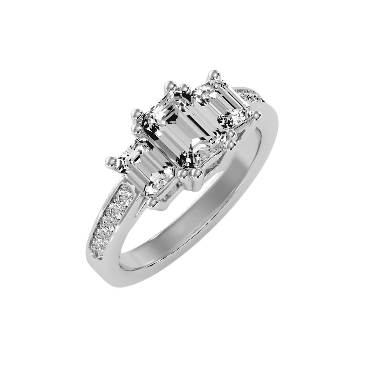 solitaire wedding engagement women ring 3dm render detail 3D print model_5