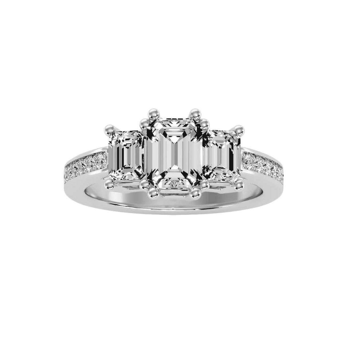 solitaire wedding engagement women ring 3dm render detail 3D print model_7