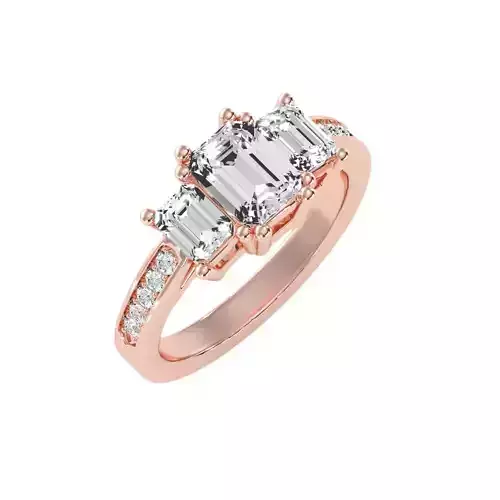 solitaire wedding engagement women ring 3dm render detail 3D print model