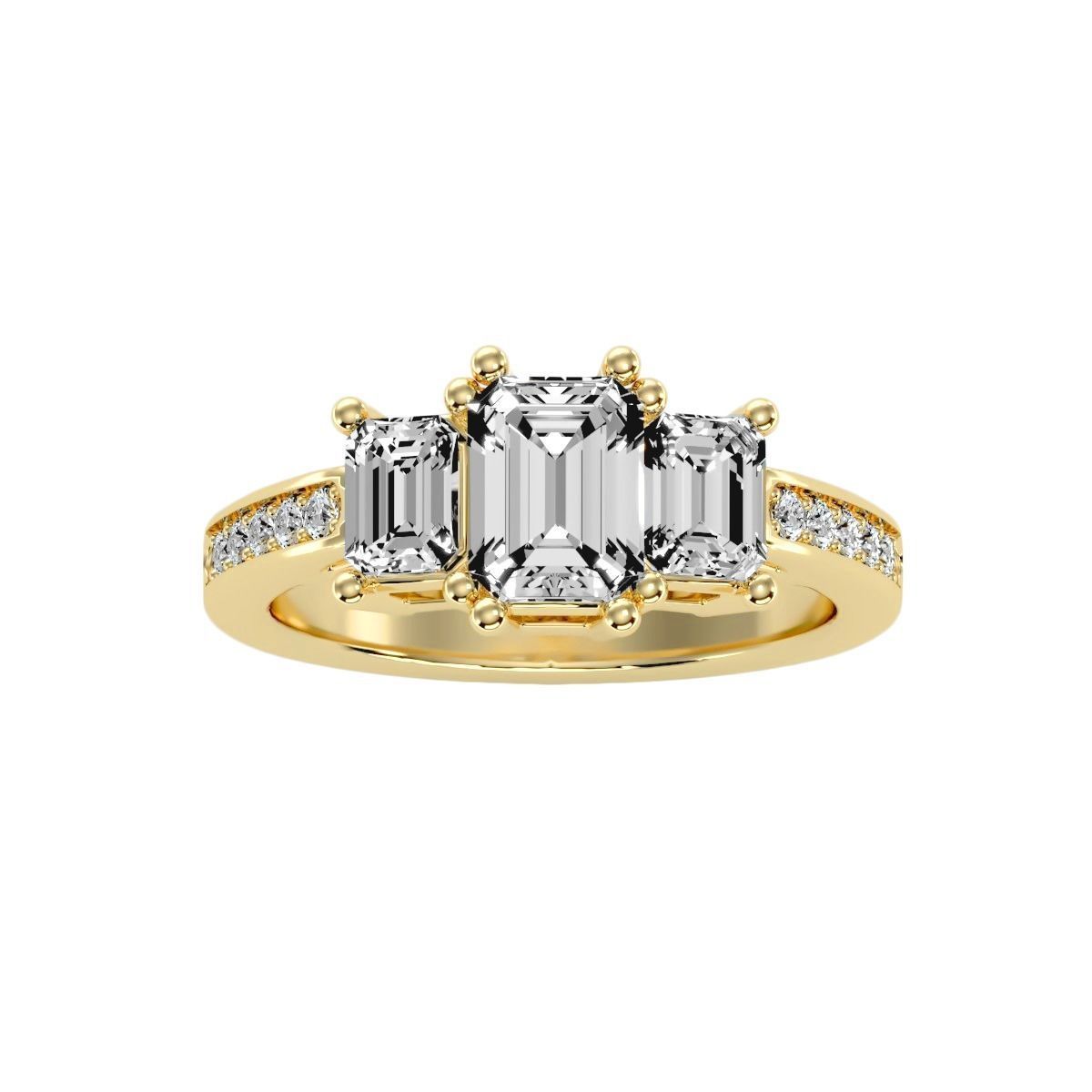 solitaire wedding engagement women ring 3dm render detail 3D print model_12