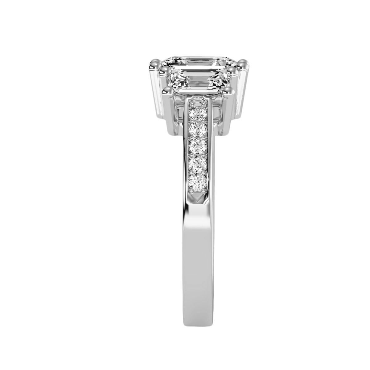 solitaire wedding engagement women ring 3dm render detail 3D print model_6