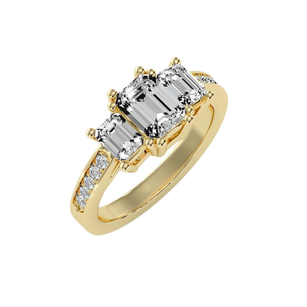 solitaire wedding engagement women ring 3dm render detail 3D print model_9