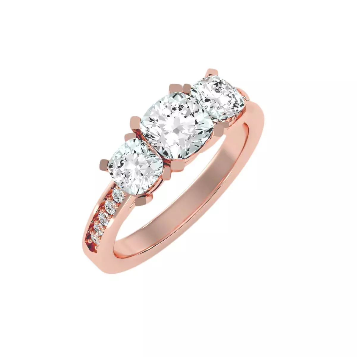 solitaire wedding engagement women ring 3dm render detail 3D print model_0
