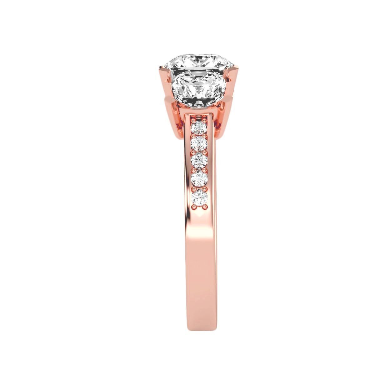 solitaire wedding engagement women ring 3dm render detail 3D print model_4