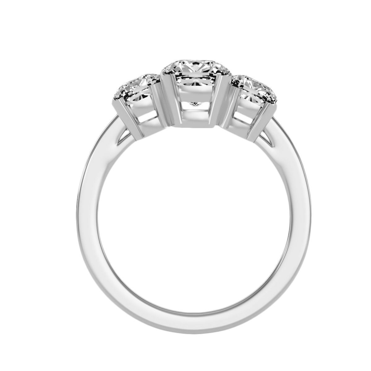 solitaire wedding engagement women ring 3dm render detail 3D print model_6