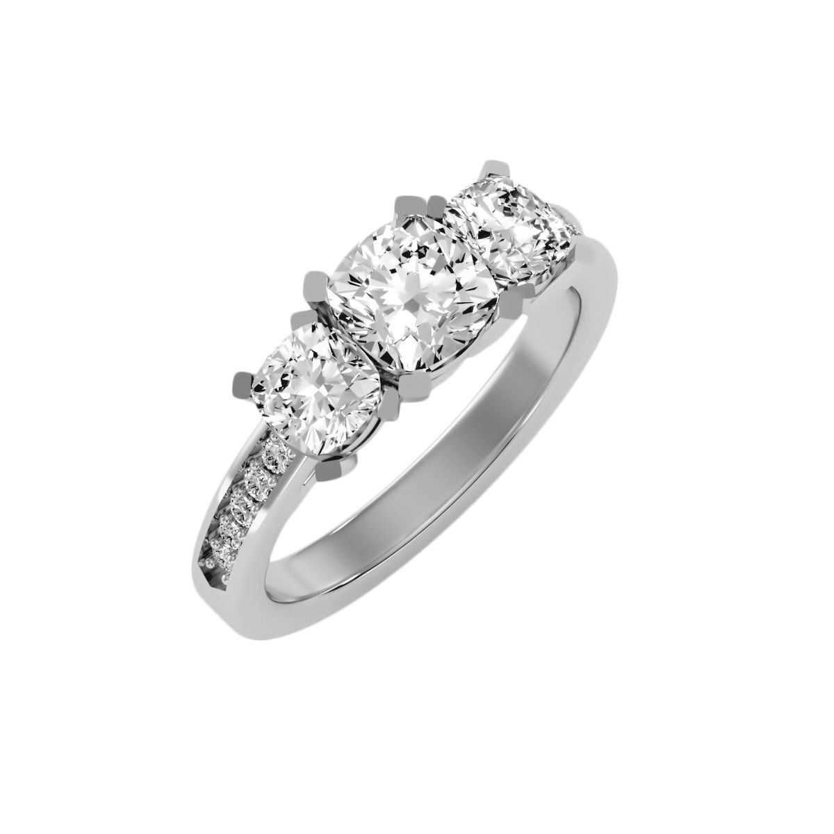 solitaire wedding engagement women ring 3dm render detail 3D print model_7