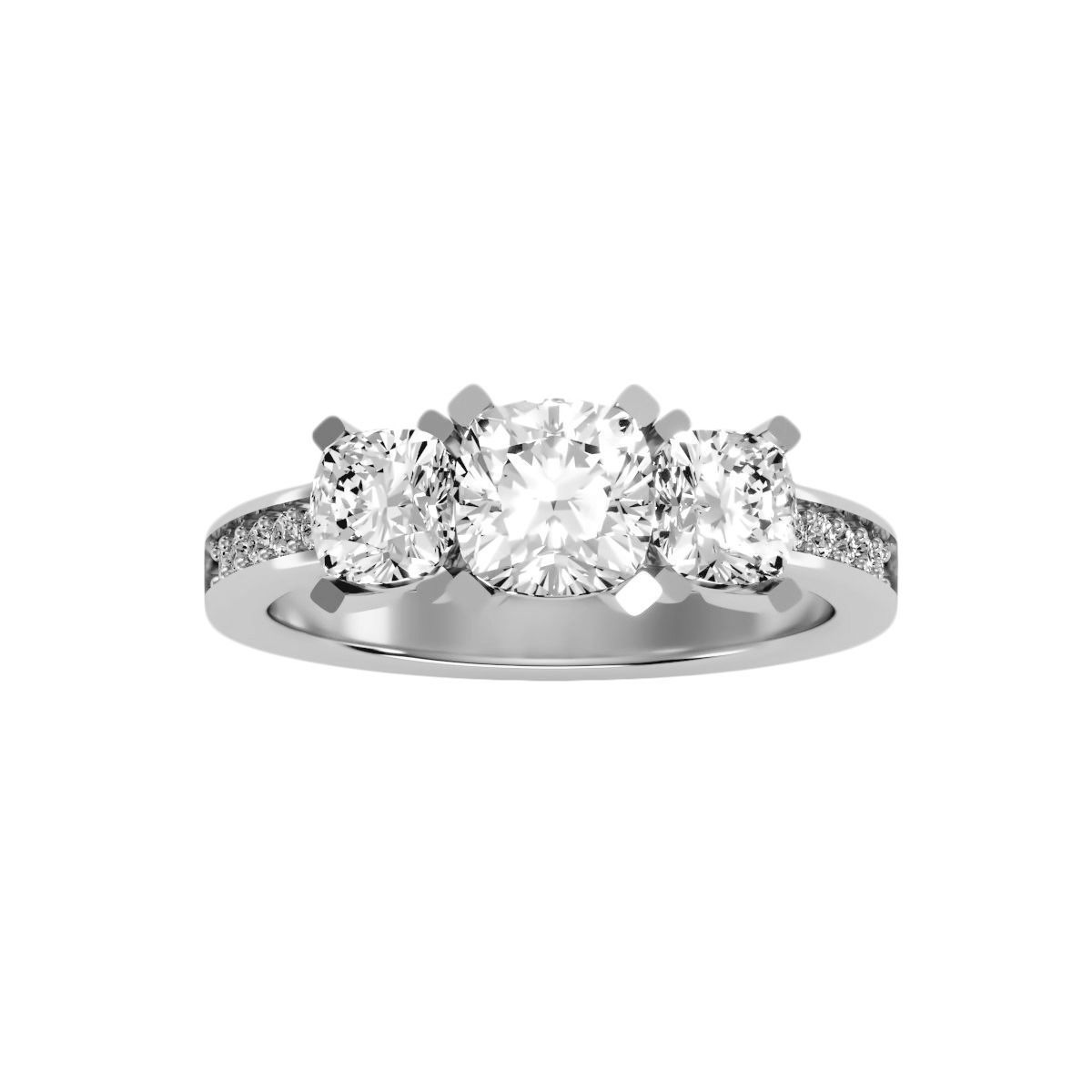solitaire wedding engagement women ring 3dm render detail 3D print model_9