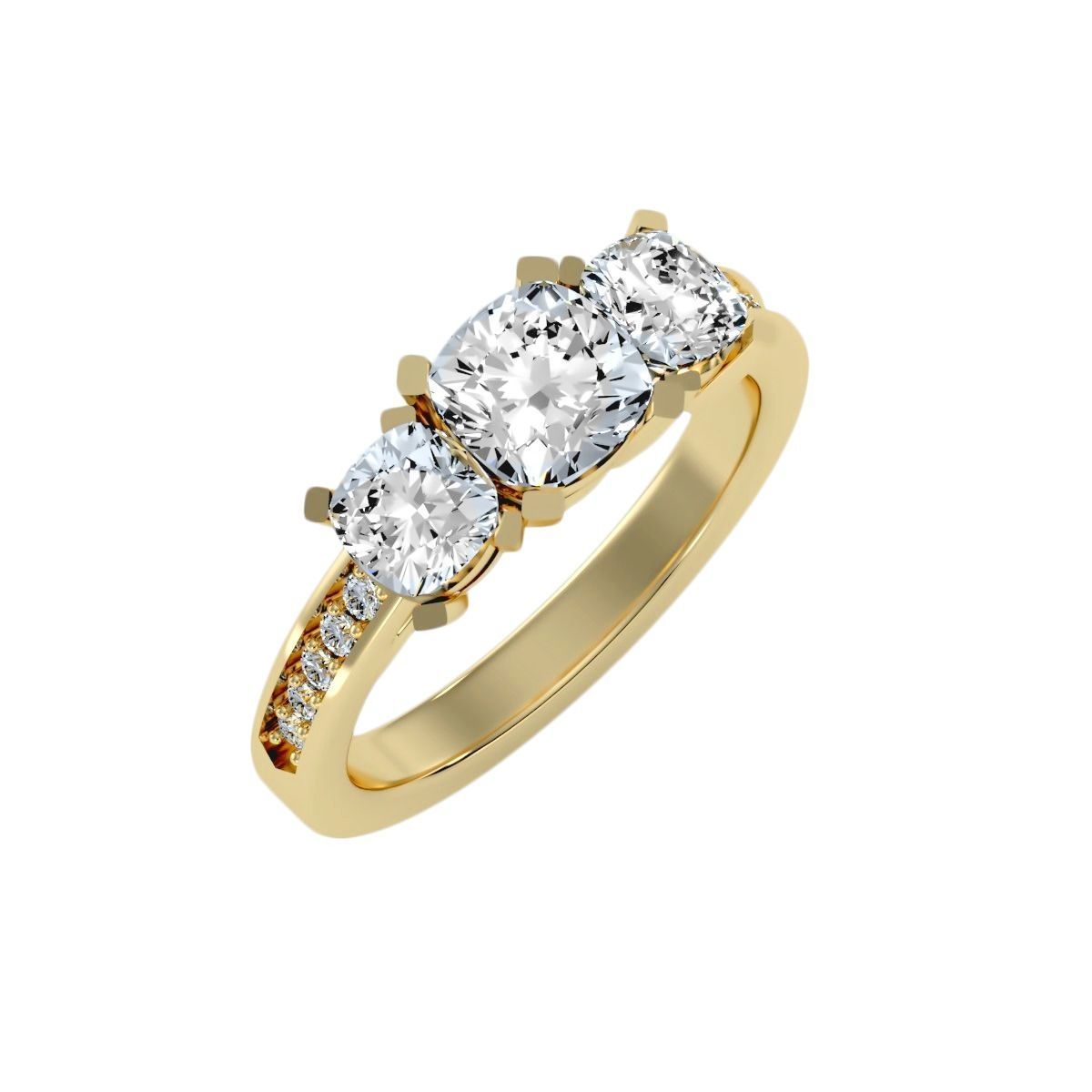 solitaire wedding engagement women ring 3dm render detail 3D print model_11