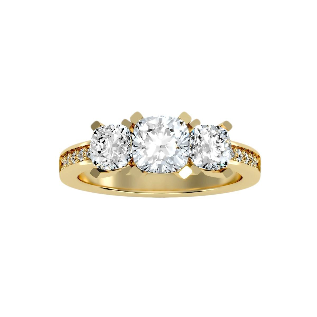 solitaire wedding engagement women ring 3dm render detail 3D print model_12