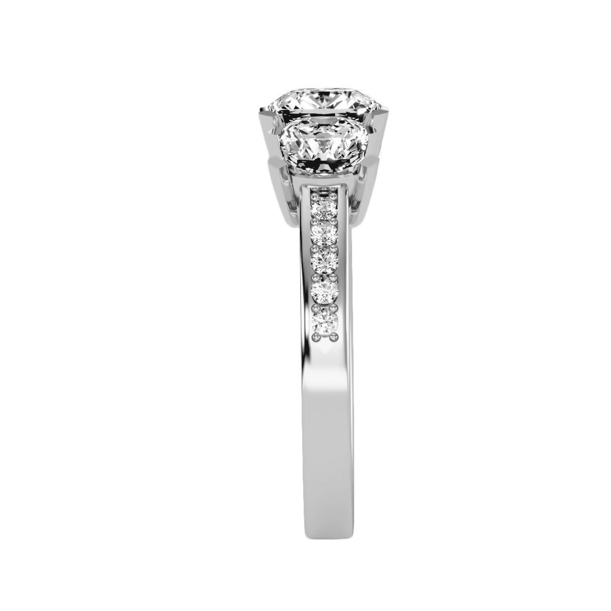 solitaire wedding engagement women ring 3dm render detail 3D print model_8