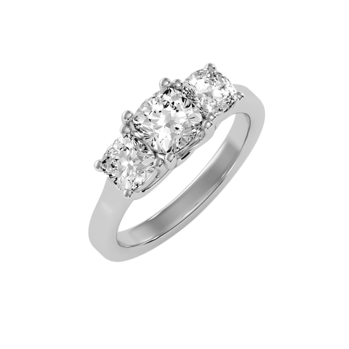 solitaire wedding engagement women ring 3dm render detail 3D print model_5