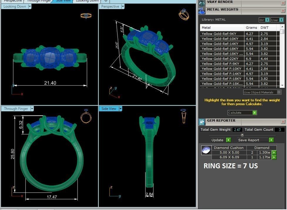solitaire wedding engagement women ring 3dm render detail 3D print model_12
