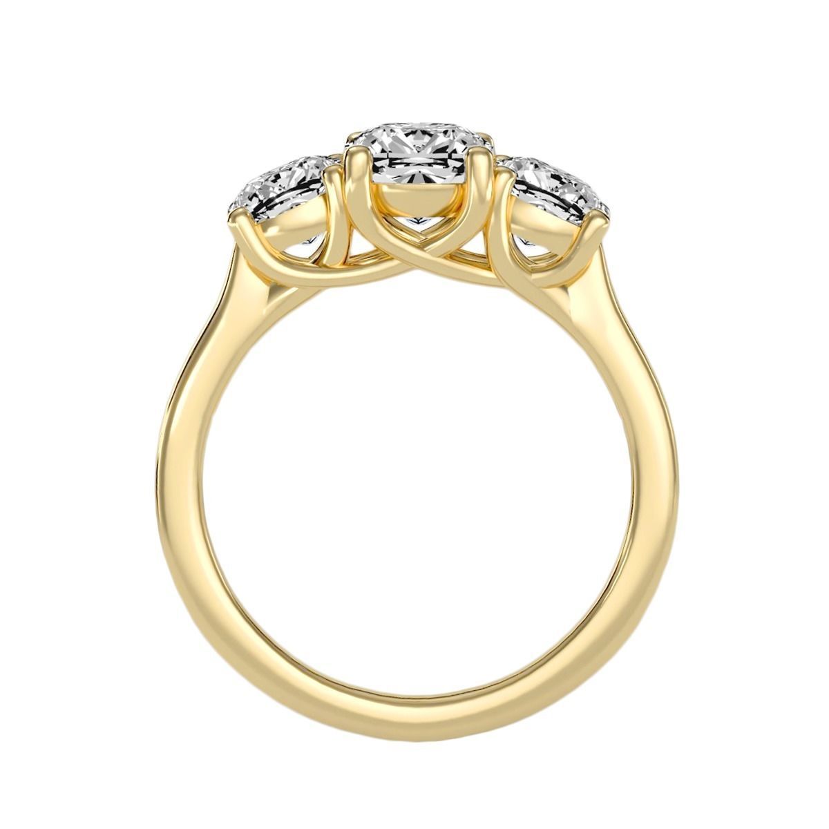 solitaire wedding engagement women ring 3dm render detail 3D print model_8