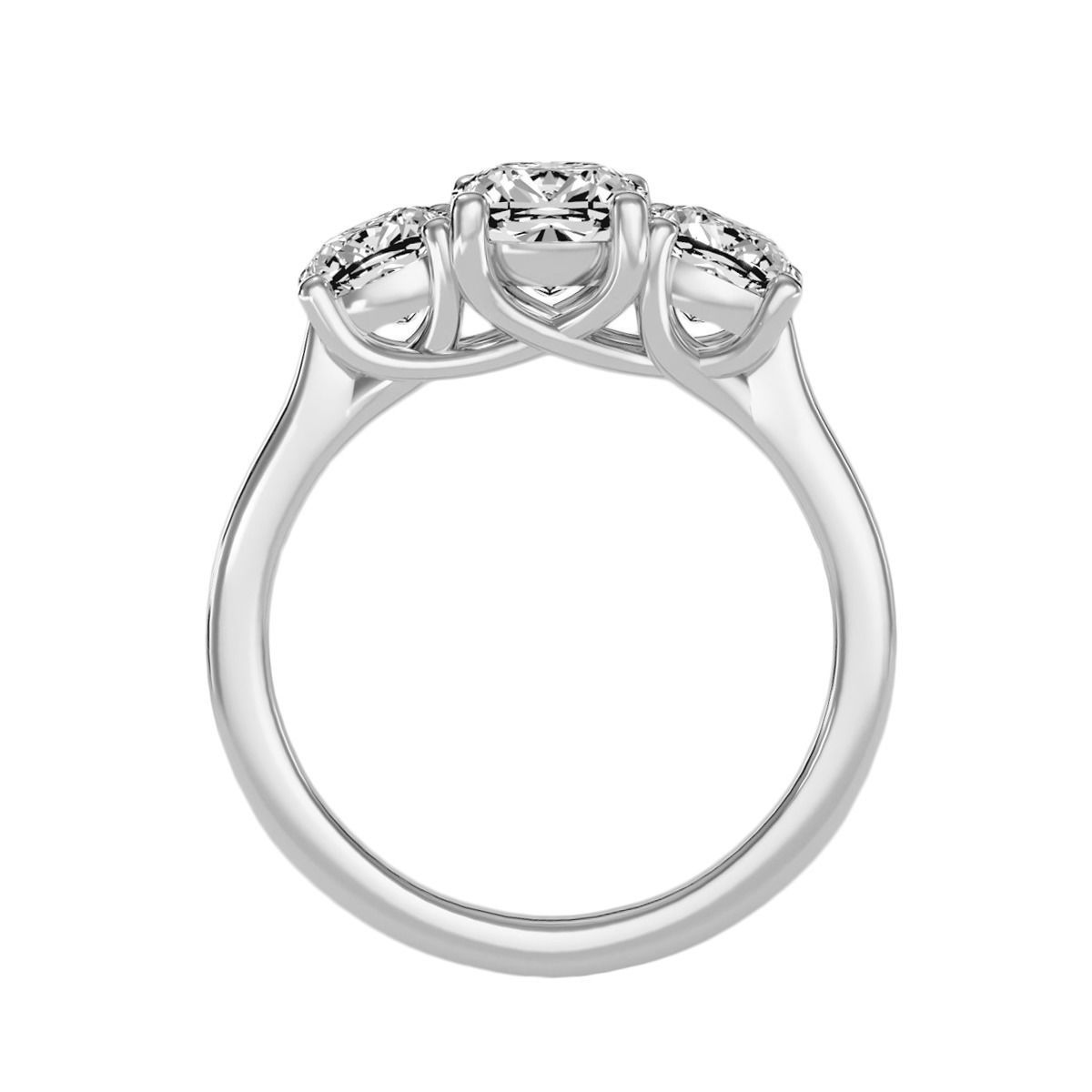 solitaire wedding engagement women ring 3dm render detail 3D print model_4
